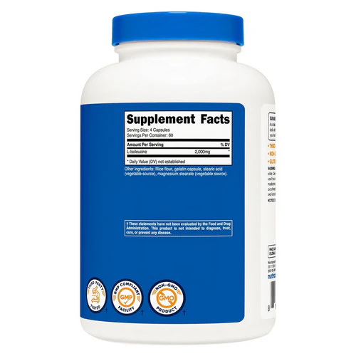 Nutricost, L-Isoleucine Capsules, 500 Mg, 240 Count - Image 3
