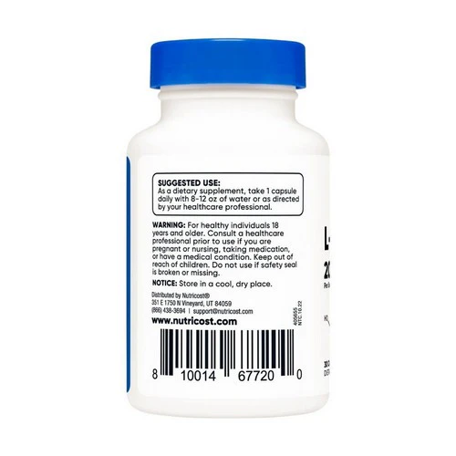 Nutricost, L-Theanine Capsules, 200 Mg, 30 Count - Image 3