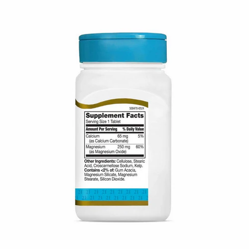 21st Century, Magnesium, 250 mg, 110 Tabs - Image 3