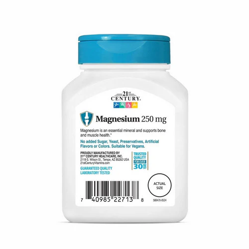 21st Century, Magnesium, 250 mg, 110 Tabs - Image 4
