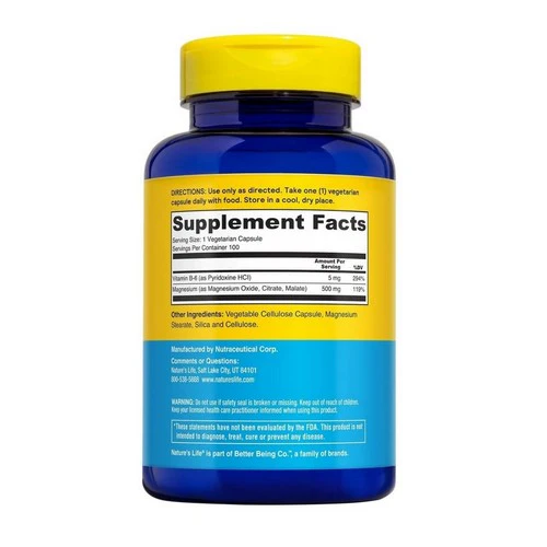 Nature's Life, Magnesium, 500 mg, 100 caps - Image 2