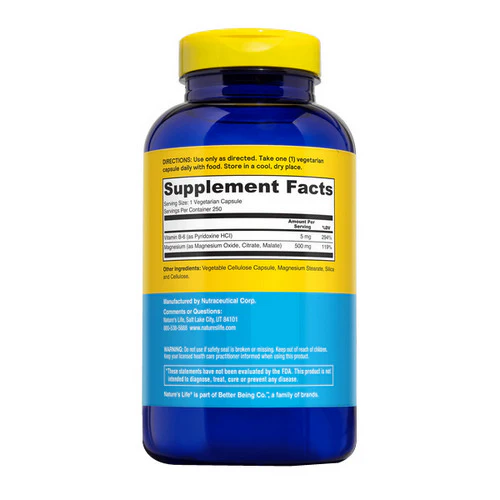 Nature's Life, Magnesium, 500 mg, 250 caps - Image 2