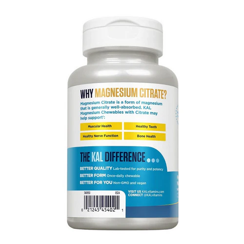 Kal, Magnesium Chewable, 90 Count - Image 3