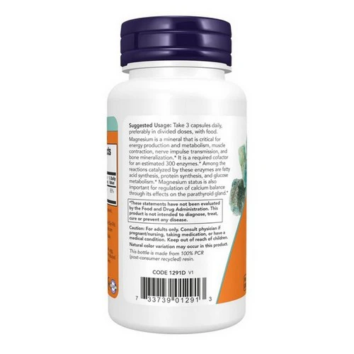 Now Foods, Magnesium Citrate, 60 Veggie Capsules - Image 3