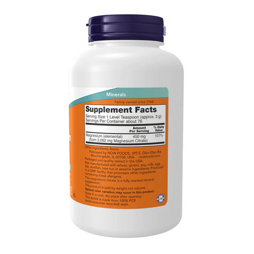 Now Foods, Magnesium Citrate Pure Powder, POWDER, 8 Oz - Image 2