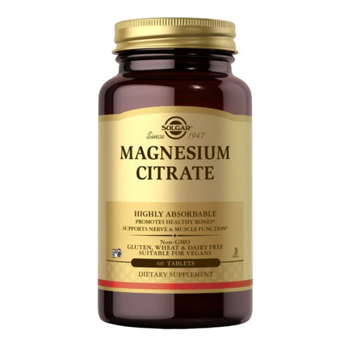 Solgar, Magnesium Citrate Tablets, 60 Tabs