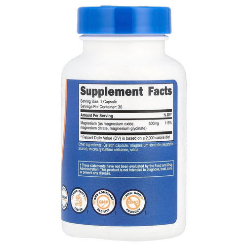 Nutricost, Magnesium Complex Capsules, 500 Mg, 30 Caps - Image 2