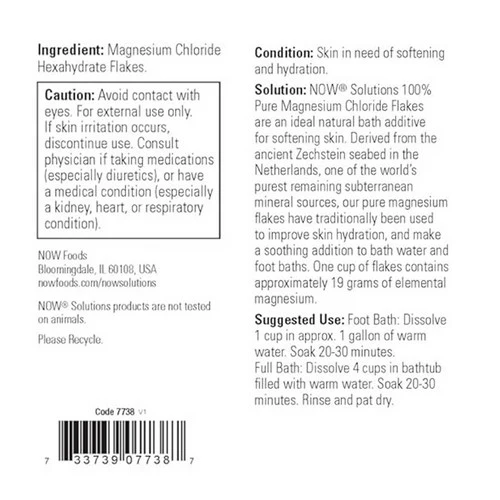 Now Foods, Magnesium Flakes, 54 Oz - Image 2
