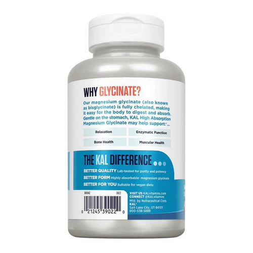 Kal, Magnesium Glycinate, 350 mg, 160 Count - Image 3