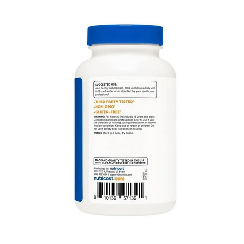 Nutricost, Magnesium Glycinate Capsules, 2100 Mg, 180 Count - Image 3