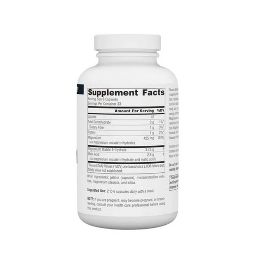 Source Naturals, Magnesium Malate, 200 Caps - Image 2