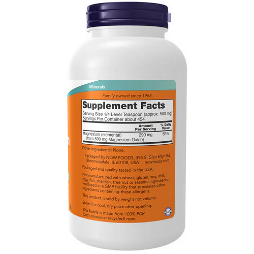Now Foods, Magnesium Oxide Powder, 8 OZ - Image 2