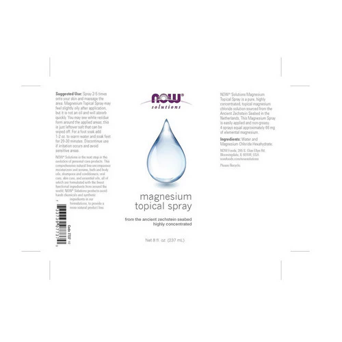 Now Foods, Magnesium Topical Spray, 8 Oz - Image 2