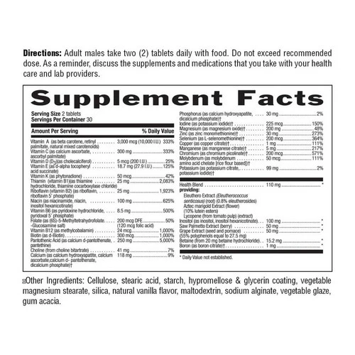 Country Life, Max For Men Maxi-Sorb Rapid Release The Maximized Masculine Formulation, 60 Tabs - Image 2