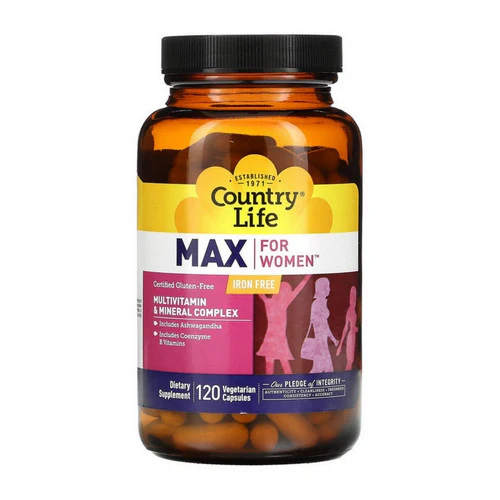 Country Life, Maxine Maxi-Sorb Iron-Free, 120 Vcaps