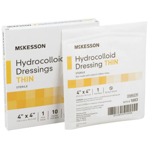 McKesson, Hydrocolloid Dressing 4 x 4 Inch, Box Of 10