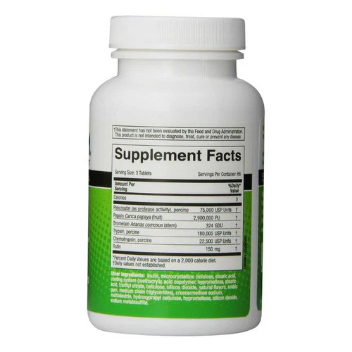 Naturally Vitamins, Medizym Systemic Enzyme Formula, 200 Tabs - Image 3
