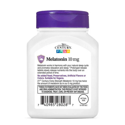 21st Century, Melatonin, 10 Mg, 120 Tabs - Image 3