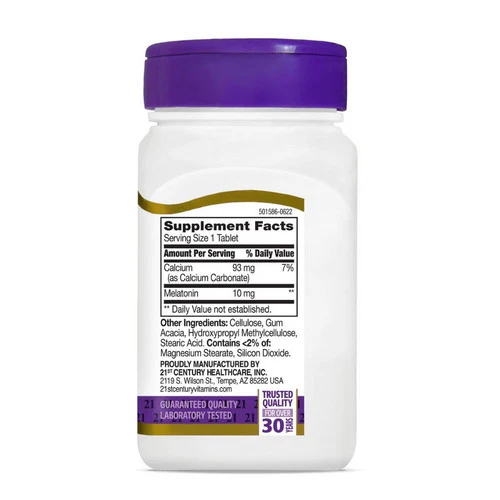 21st Century, Melatonin, 10 Mg, 120 Tabs - Image 4