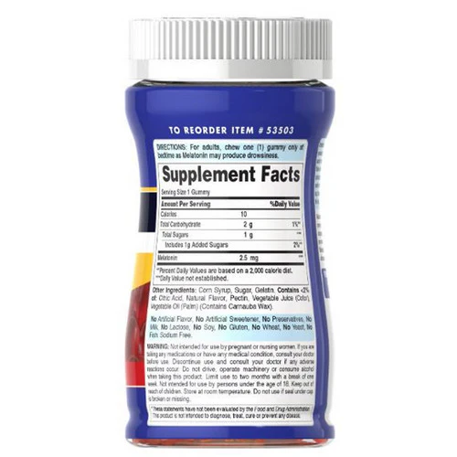 Puritan's Pride, Melatonin, 2.5 mg, Strawberry 60 Gummies - Image 2