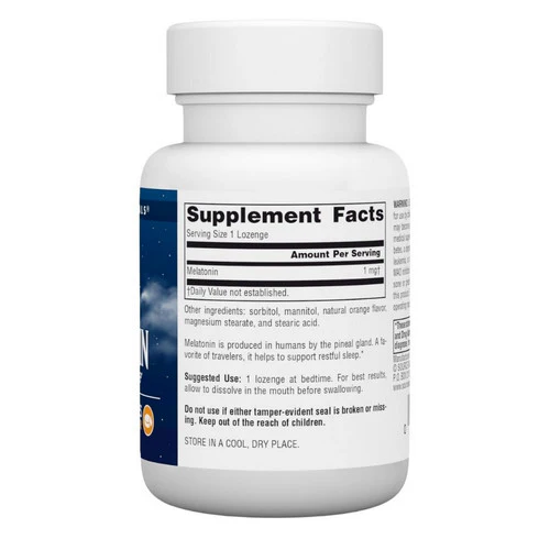 Source Naturals, Melatonin, 1 mg, Sublingual Orange 100 Tabs - Image 2
