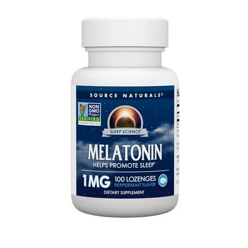 Source Naturals, Melatonin, 2.5 mg, Sublingual Peppermint 100 Tabs