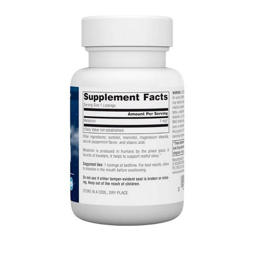 Source Naturals, Melatonin, 2.5 mg, Sublingual Peppermint 100 Tabs - Image 2