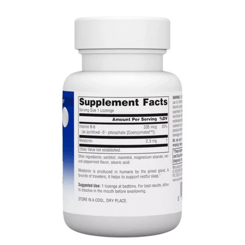 Source Naturals, Melatonin, 2.5 mg, Sublingual Peppermint 60 Tabs - Image 2