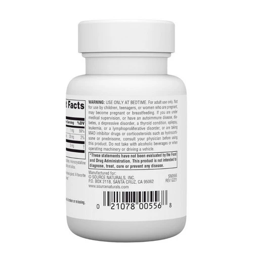 Source Naturals, Melatonin, 5 mg, 60 Tabs - Image 3