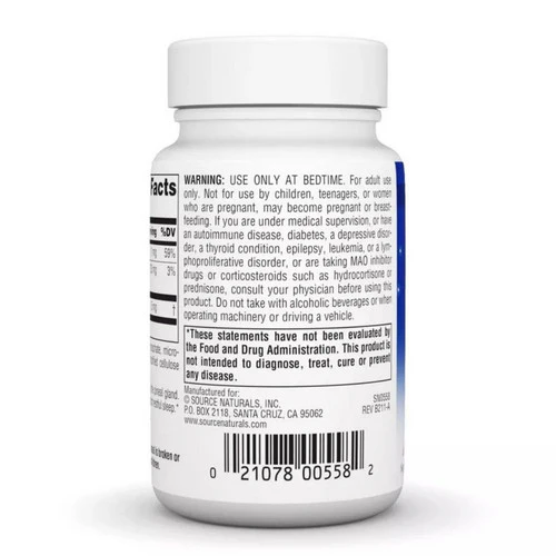 Source Naturals, Melatonin, 5 mg, 240 Tabs - Image 3