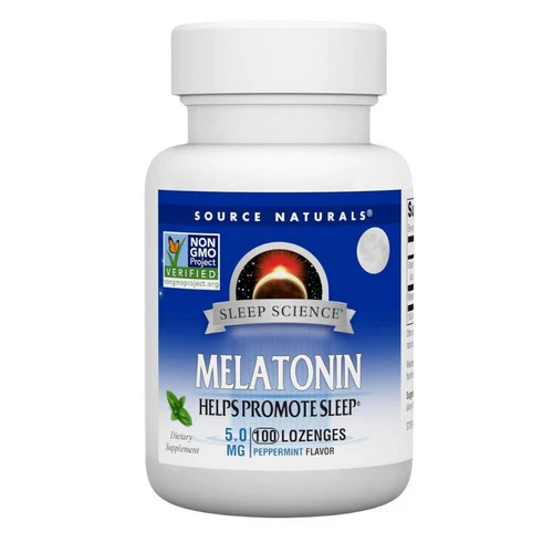 Source Naturals, Melatonin, 2.5 mg, Sublingual Peppermint 100 Tabs