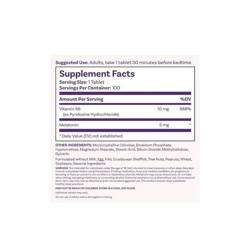 Natrol, Melatonin, 5 mg, Time Release, 100 Tabs - Image 2