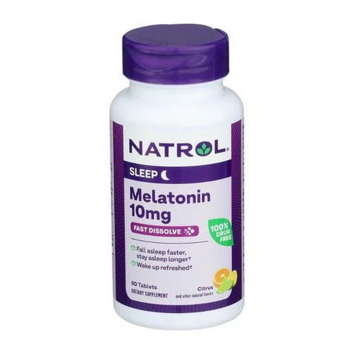 Natrol, Melatonin Maximum Strength Fast Dissolve Sleep Aid, 10 mg, 60 Count