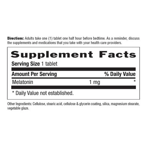 Country Life, Melatonin (Rapid Release), 1 MG, 120 Tabs - Image 2