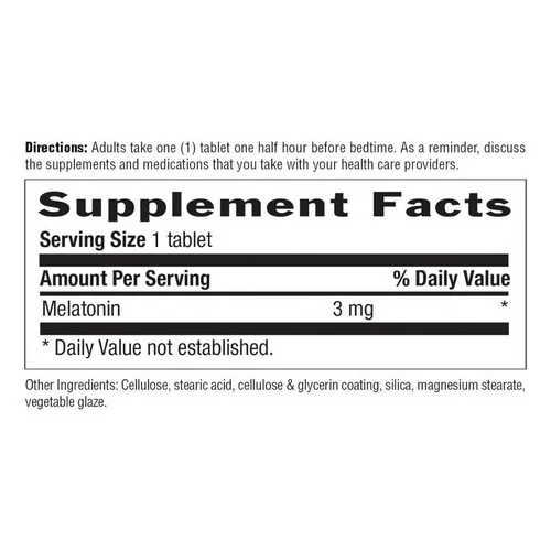 Country Life, Melatonin (Rapid Release), 3 MG, 90 Tabs - Image 2