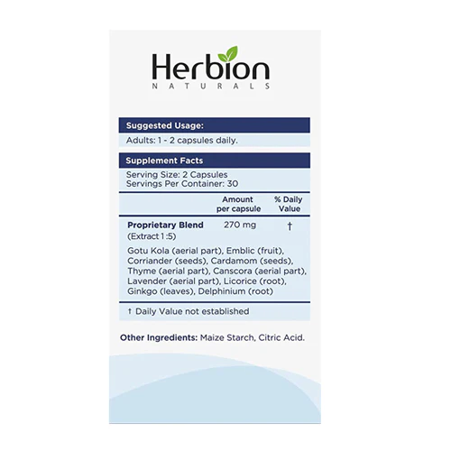 Herbion Naturals, Memory Support, 60 VgeCaps - Image 3