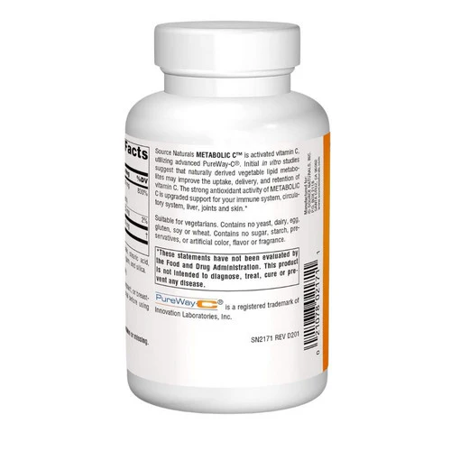 Source Naturals, Metabolic C, 500mg, 180 Tabs - Image 3