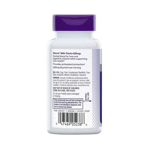 Natrol, Milk Thistle Advantage, 60 Tabs - Image 3