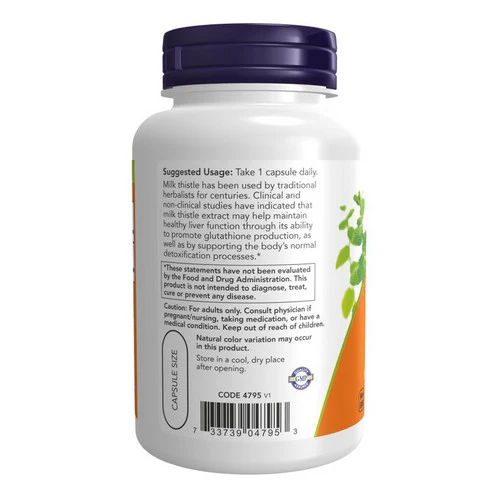 Now Foods, Milk Thistle Ext  (Silymarin), 750 Mg, 90 VegCaps - Image 3