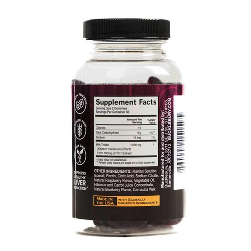 Bucklebury, Milk Thistle Gummies Sugar Free, 60 Gummies - Image 2