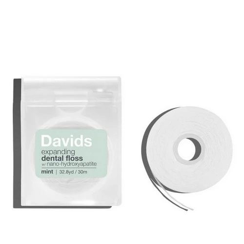 Davids, Mint Dental Floss Plus Refill, 65.6 Yards