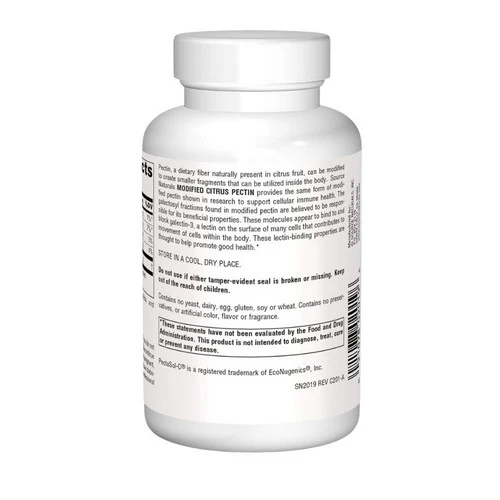Source Naturals, Modified Citrus Pectin, 750 mg, 90 Caps - Image 3