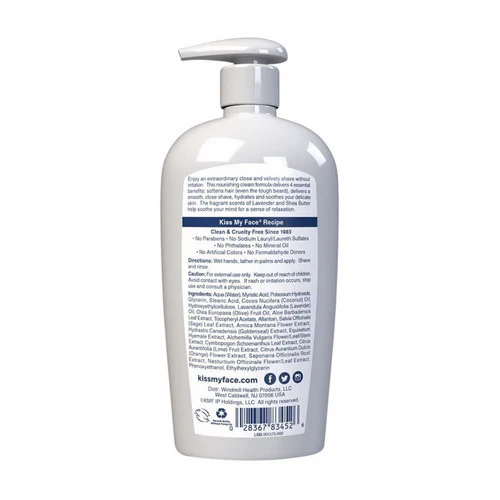 Kiss My Face, Moisture Shave, LAVENDER SHEA, 11 OZ - Image 2