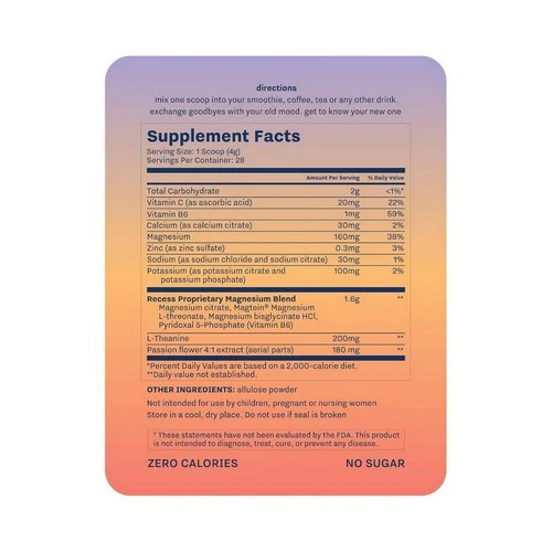 Recess, Mood Power Unflavored, 4 Oz - Image 2