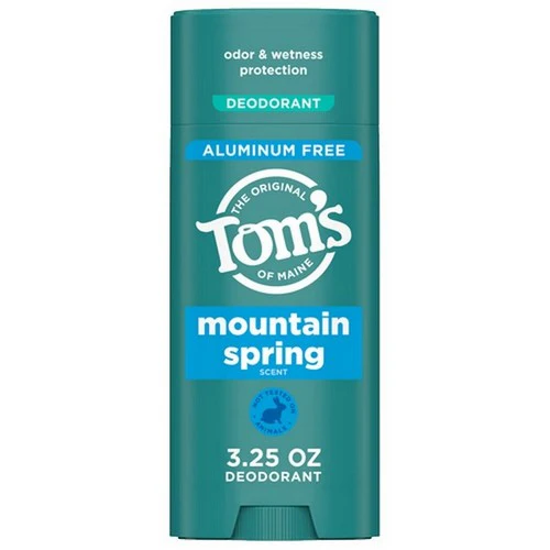Tom's Of Maine, Mountain Spring Natural Deodorant For Men And Women, 3.25 Oz (Case Of 6)