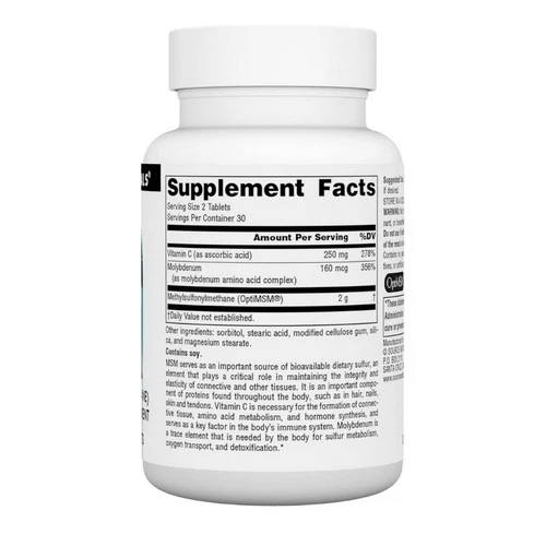 Source Naturals, MSM, 1000 MG, 60 Tabs - Image 2