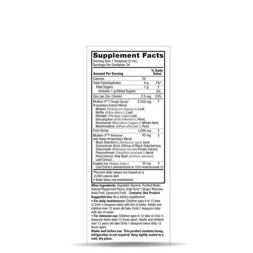 Nature's Answer, Mullein-X Cough Syrup Immune And Relax, 4 Oz - Image 3