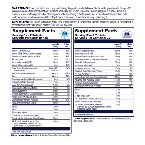 Kal, Multivitamin Am/Pm Universal, 2x60 Count - Image 4