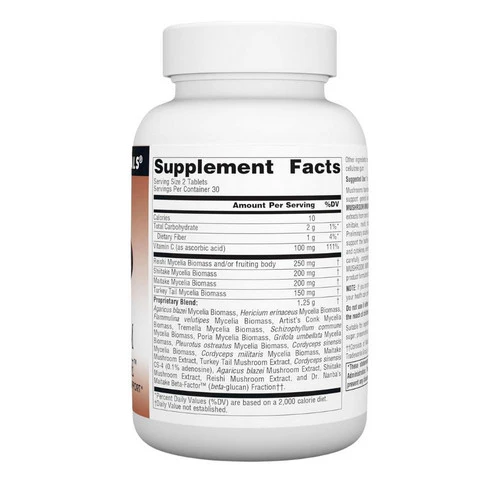Source Naturals, Mushroom Immune Defense, 60 Tabs - Image 2