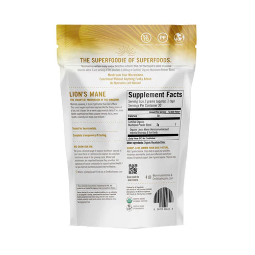 Om Mushrooms, Mushroom Superfood Powder, Lion's Mane 60 Grams - Image 2